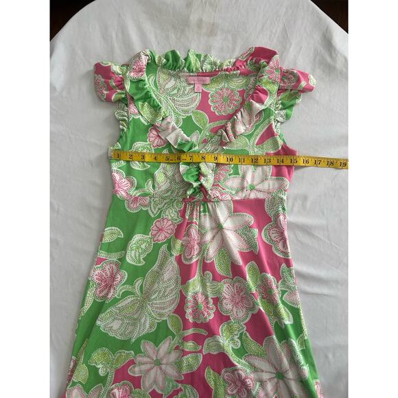 Lilly Pulitzer Tropical Floral Silk Blend Shift Dress Womens Size XS Pink Green - Picture 6 of 8